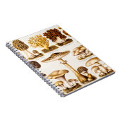 ヴィンテージの19世紀のきのこの変化のテンプレート ノートブック (右側)