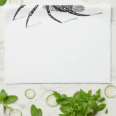 ヴィンテージの19世紀のくものイラストレーションのくものテンプレート キッチンタオル (折り畳み)