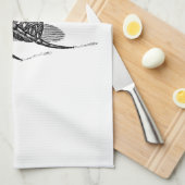 ヴィンテージの19世紀のくものイラストレーションのくものテンプレート キッチンタオル (四つ折り)