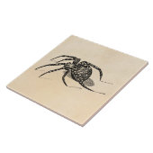 ヴィンテージの19世紀のくものイラストレーションのくものテンプレート タイル (側面)