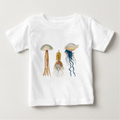ヴィンテージの19世紀のくらげのイラストレーション-クラゲ ベビーTシャツ (正面)