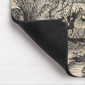 ヴィンテージの19世紀のアフリカ動物のイラストレーション動物 マウスパッド (コーナー)