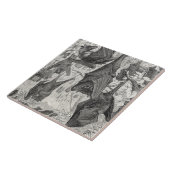 ヴィンテージの19世紀のオオコウモリのこうもりのレトロのテンプレートは打ちます タイル (側面)