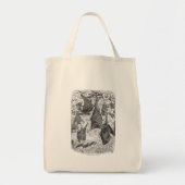 ヴィンテージの19世紀のオオコウモリのこうもりのレトロのテンプレートは打ちます トートバッグ (正面)