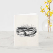 ヴィンテージの19世紀のコブラのヘビのレトロにコブラの引くこと カード (黄色い花)