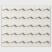 ヴィンテージの19世紀のシュモクザメの古いシュモクザメ ラッピングペーパー (フラット)