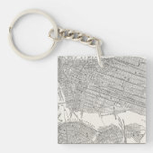 ヴィンテージの19世紀のニューヨークシティブルックリンの地図NYCの地図 キーホルダー (正面)