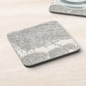 ヴィンテージの19世紀のニューヨークシティブルックリンの地図NYCの地図 コースター (左側)