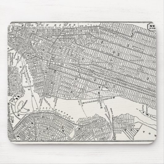 ヴィンテージの19世紀のニューヨークシティブルックリンの地図NYCの地図 マウスパッド (正面)