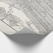 ヴィンテージの19世紀のニューヨークシティブルックリンの地図NYCの地図 ラッピングペーパー (角)