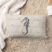 ヴィンテージの19世紀のハワイのタツノオトシゴのイラストレーション ランバークッション (ブランケット)