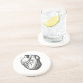 ヴィンテージの19世紀のハートのレトロの心臓解剖学のハート コースター (側面)