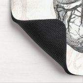 ヴィンテージの19世紀のハートのレトロの心臓解剖学のハート マウスパッド (コーナー)