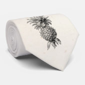 ヴィンテージの19世紀のパイナップルイラストレーションのパイナップル ネクタイ (ロール)