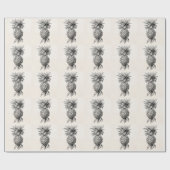 ヴィンテージの19世紀のパイナップルイラストレーションのパイナップル ラッピングペーパー (フラット)