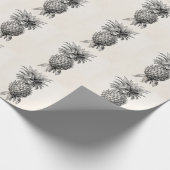 ヴィンテージの19世紀のパイナップルイラストレーションのパイナップル ラッピングペーパー (角)