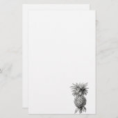 ヴィンテージの19世紀のパイナップルイラストレーションのパイナップル 便箋 (正面/裏面)