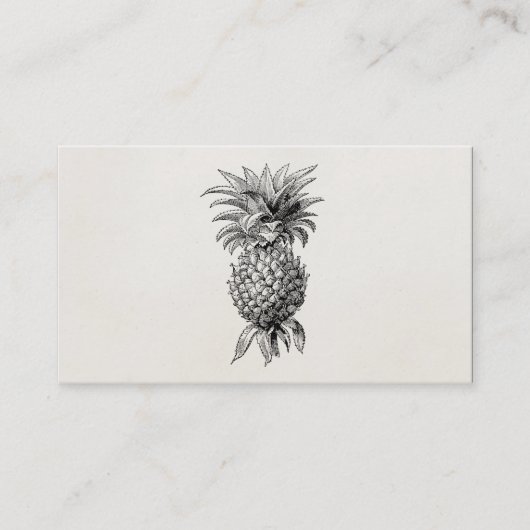 ヴィンテージの19世紀のパイナップルイラストレーションのパイナップル 名刺 (正面)