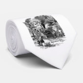 ヴィンテージの19世紀のパナマ運河の鉄道列車のテンプレート ネクタイ (ロール)