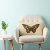 ヴィンテージの19世紀のブラウンの曖昧なガのテンプレートの蝶 ランバークッション (椅子)