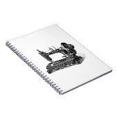 ヴィンテージの19世紀のミシンのイラストレーション ノートブック (右側)