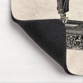 ヴィンテージの19世紀のミシンのイラストレーション マウスパッド (コーナー)