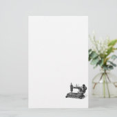 ヴィンテージの19世紀のミシンのイラストレーション 便箋 (スタンド正面)