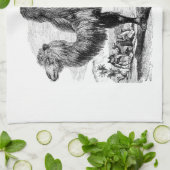 ヴィンテージの19世紀のラクダ-エジプトのラクダのテンプレート キッチンタオル (折り畳み)