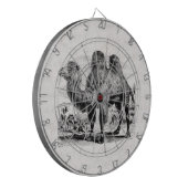 ヴィンテージの19世紀のラクダ-エジプトのラクダのテンプレート ダーツボード (正面左)