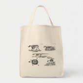 ヴィンテージの19世紀の動物の骨組アンティークの解剖学 トートバッグ (正面)