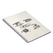 ヴィンテージの19世紀の動物の骨組アンティークの解剖学 ノートブック (右側)