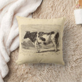 ヴィンテージの19世紀の大きいオランダ牛レトロ牛は黄色になります クッション (ブランケット)