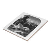 ヴィンテージの19世紀の忠節なグレイハウンド犬 タイル (側面)