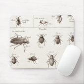 ヴィンテージの19世紀の昆虫の虫のカブトムシのイラストレーション マウスパッド (マウス)
