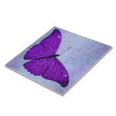 ヴィンテージの19世紀の暗い紫色の蝶イラストレーション タイル (側面)