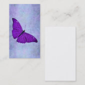 ヴィンテージの19世紀の暗い紫色の蝶イラストレーション 名刺 (正面/裏面)