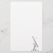 ヴィンテージの19世紀の望遠鏡の旧式な天文学のテンプレート 便箋 (正面)