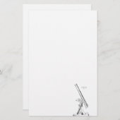 ヴィンテージの19世紀の望遠鏡の旧式な天文学のテンプレート 便箋 (正面/裏面)