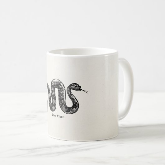 ヴィンテージの19世紀の毒蛇のヘビのアンティークは毒蛇を蛇行させます コーヒーマグカップ (正面右)