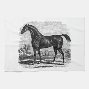 ヴィンテージの19世紀の競走馬のレトロの純血種の馬 キッチンタオル
