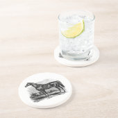 ヴィンテージの19世紀の競走馬のレトロの純血種の馬 コースター (側面)