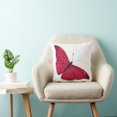 ヴィンテージの19世紀の赤い蝶イラストレーションのテンプレート クッション (椅子)