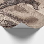 ヴィンテージの19世紀の馬のノーフォークの穂軸のHackneyのレトロ ラッピングペーパー (角)