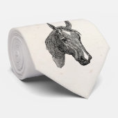 ヴィンテージの19世紀の馬頭部のイラストレーションのレトロの馬 ネクタイ (ロール)