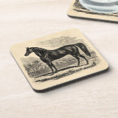 ヴィンテージの19世紀の馬-モーガンの騎手のテンプレート コースター (左側)
