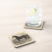 ヴィンテージの19世紀の馬-モーガンの騎手のテンプレート コースター (右側)