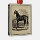 ヴィンテージの19世紀の馬-モーガンの騎手のテンプレート メタルオーナメント (右)