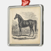ヴィンテージの19世紀の馬-モーガンの騎手のテンプレート メタルオーナメント (左)