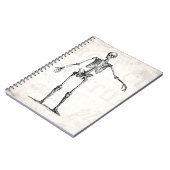 ヴィンテージの19世紀の骨組レトロの骨組解剖学 ノートブック (左側)