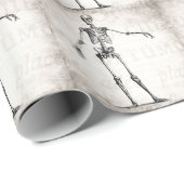 ヴィンテージの19世紀の骨組レトロの骨組解剖学 ラッピングペーパー (ロールコーナー)